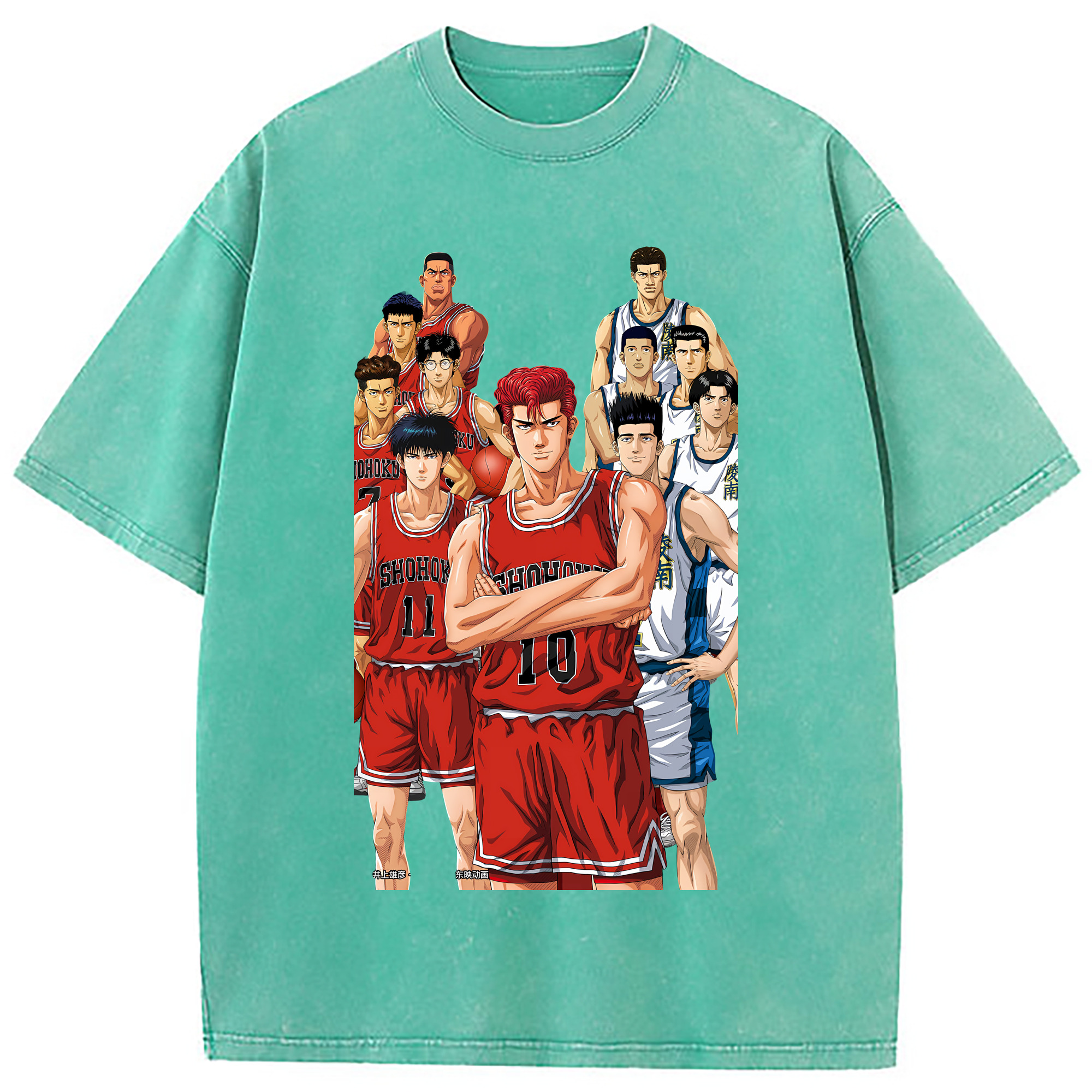 （画像用） SLAM DUNK／スラムダンク 綿100% ヴィンテージ風 半袖Tシャツ（フロントプリント）
